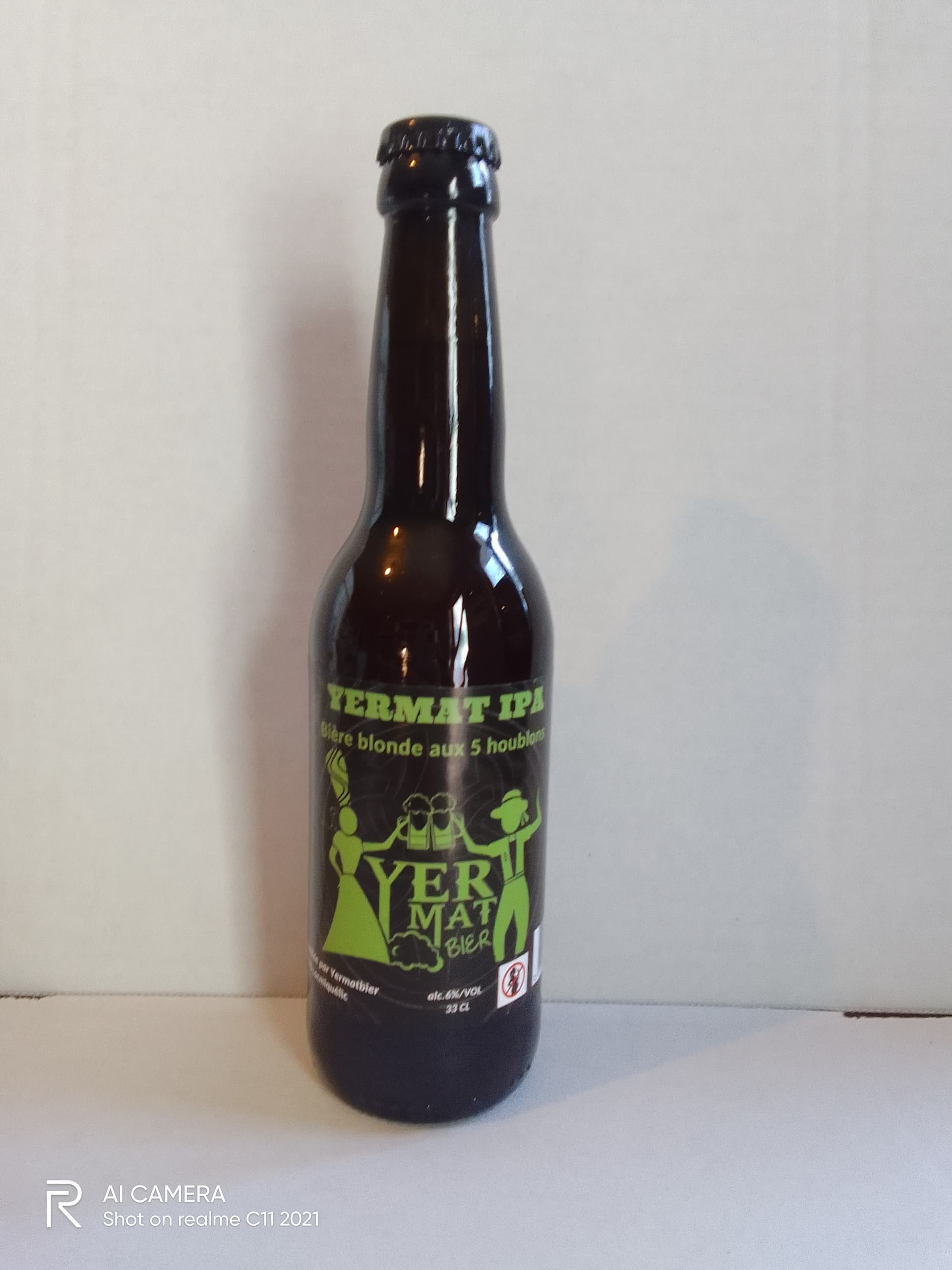 Handwerklich gebrautes Bier Yermat IPA, Set mit 6 x 33 cl