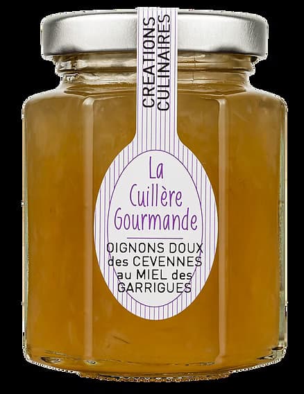 Chutney aus OIGNONS doux des Cévennes mit Garrigue-Honig